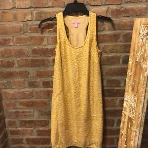 Gold shift dress